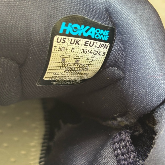 Hoka Clifton 8 Running Shoe Women’s 7.5 Blue Green - Picture 6 of 6